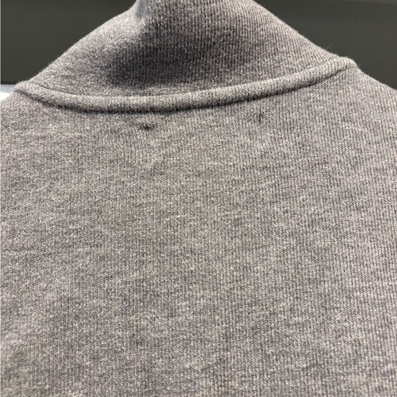 Vintage Polo Ralph Lauren Cotton Quarterzip Sweater Leather Zipper Size L - Picture 7 of 7